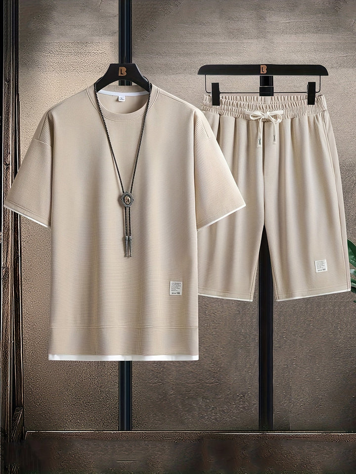 Men's Summer Set - Cotton T-shirt and Shorts for Comfortable Casual Style