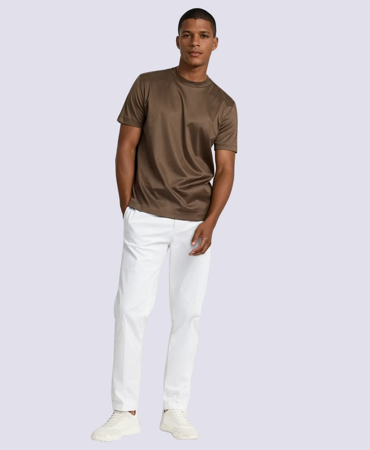 SILK BROWN LUXX T-SHIRT