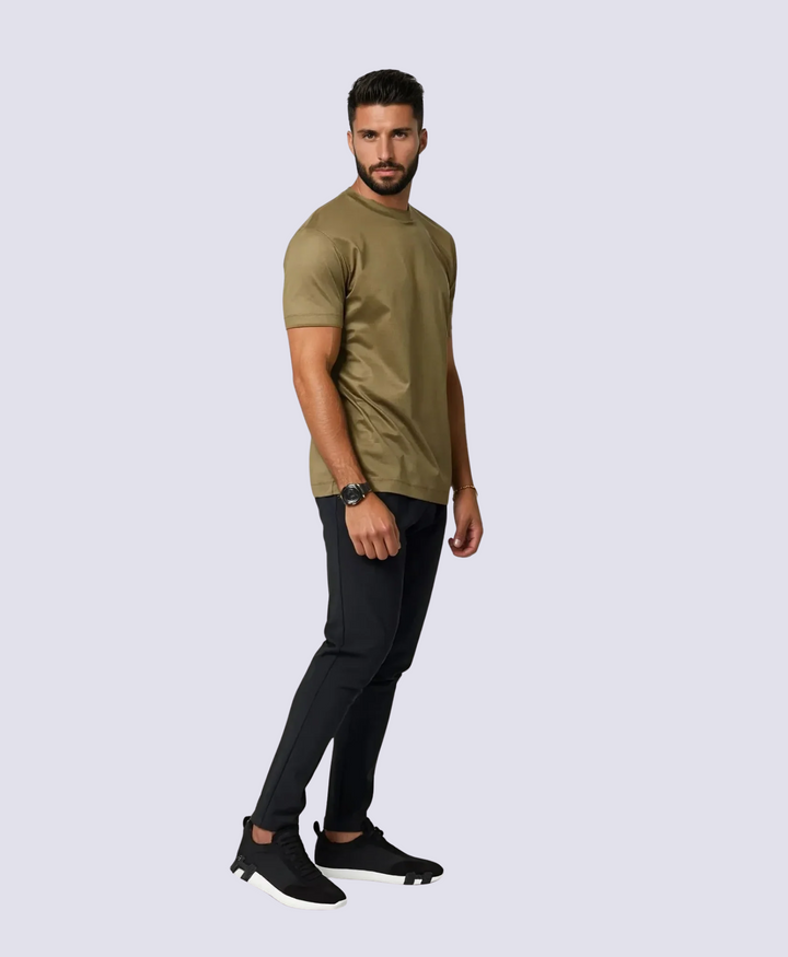 SILK OLIVE GREEN LUXX T-SHIRT
