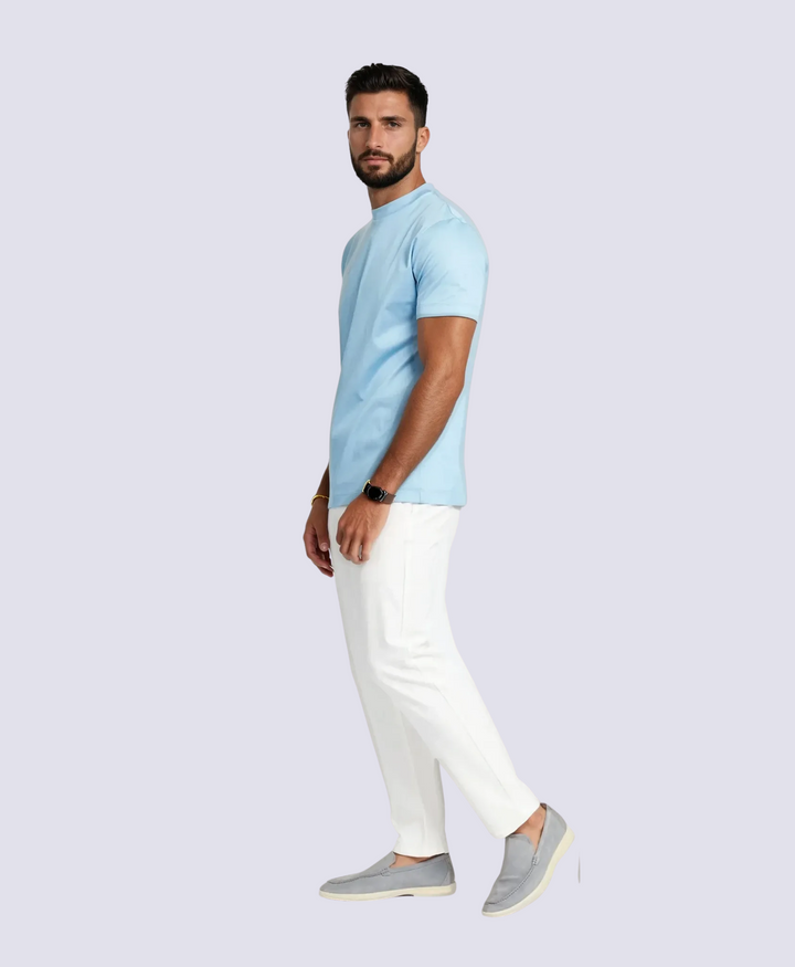 SILK LIGHT BLUE LUXX T-SHIRT