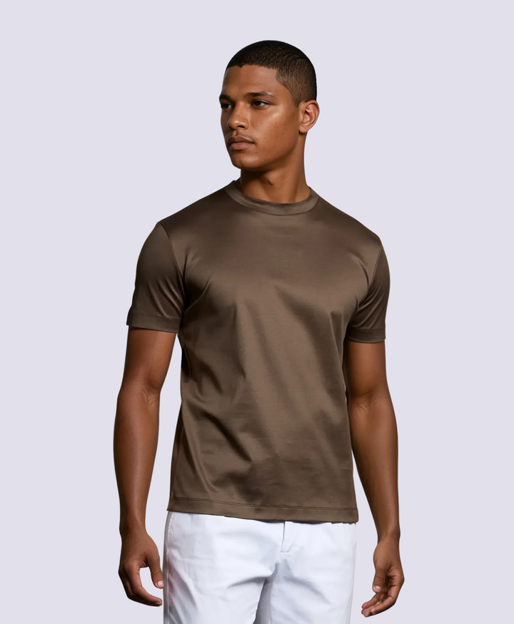 SILK BROWN LUXX T-SHIRT