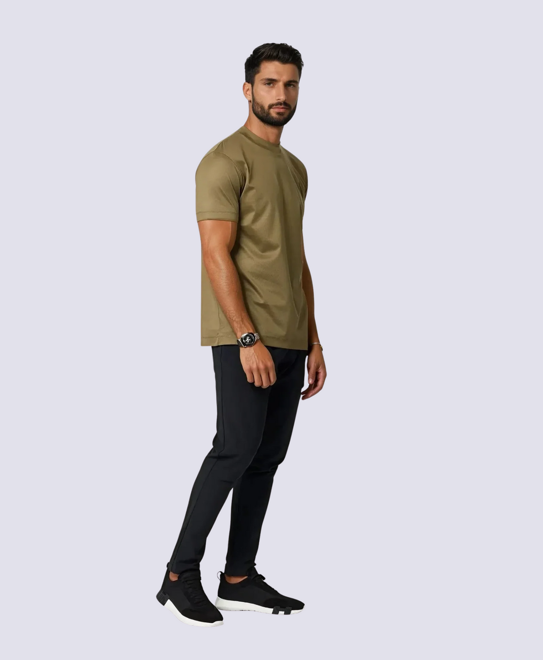 SILK OLIVE GREEN LUXX T-SHIRT