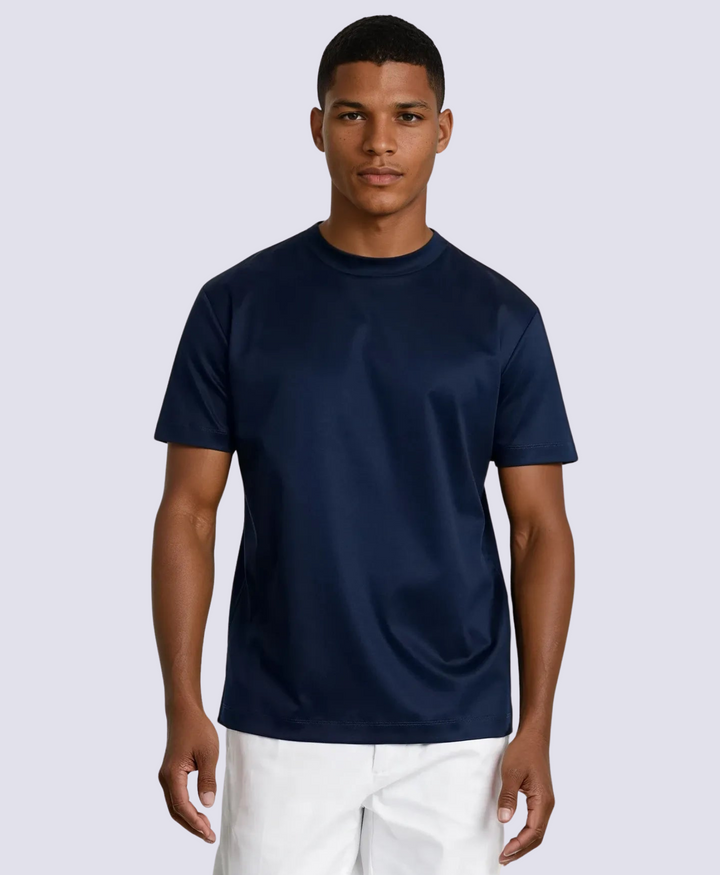 SILK MIDNIGHT BLUE LUXX T-SHIRT