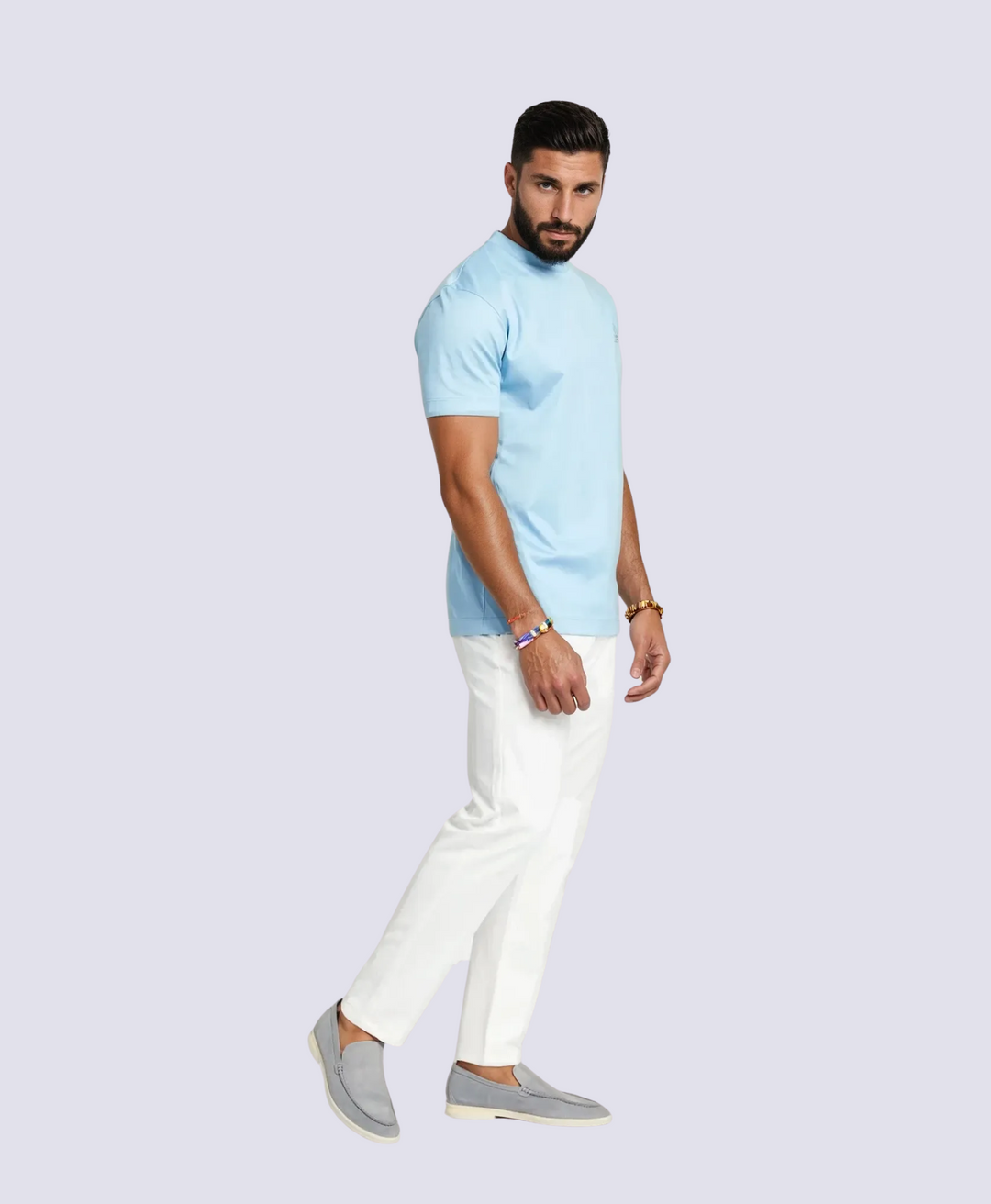 SILK LIGHT BLUE LUXX T-SHIRT