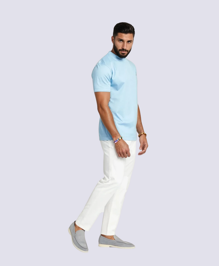 SILK LIGHT BLUE LUXX T-SHIRT
