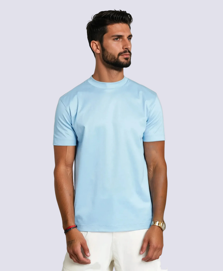 SILK LIGHT BLUE LUXX T-SHIRT