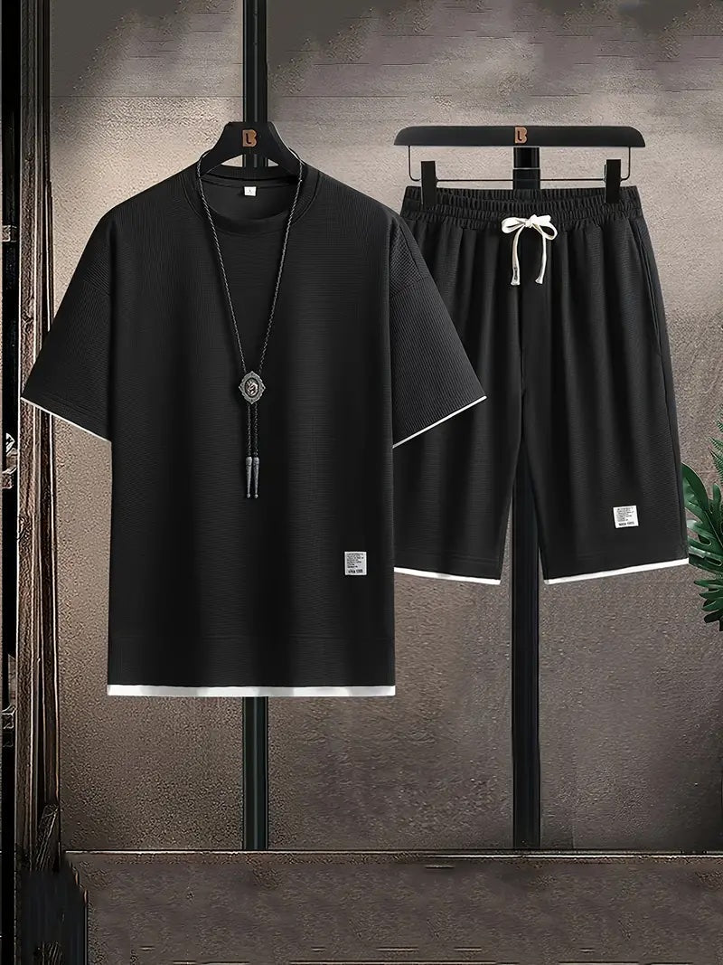 Men's Summer Set - Cotton T-shirt and Shorts for Comfortable Casual Style