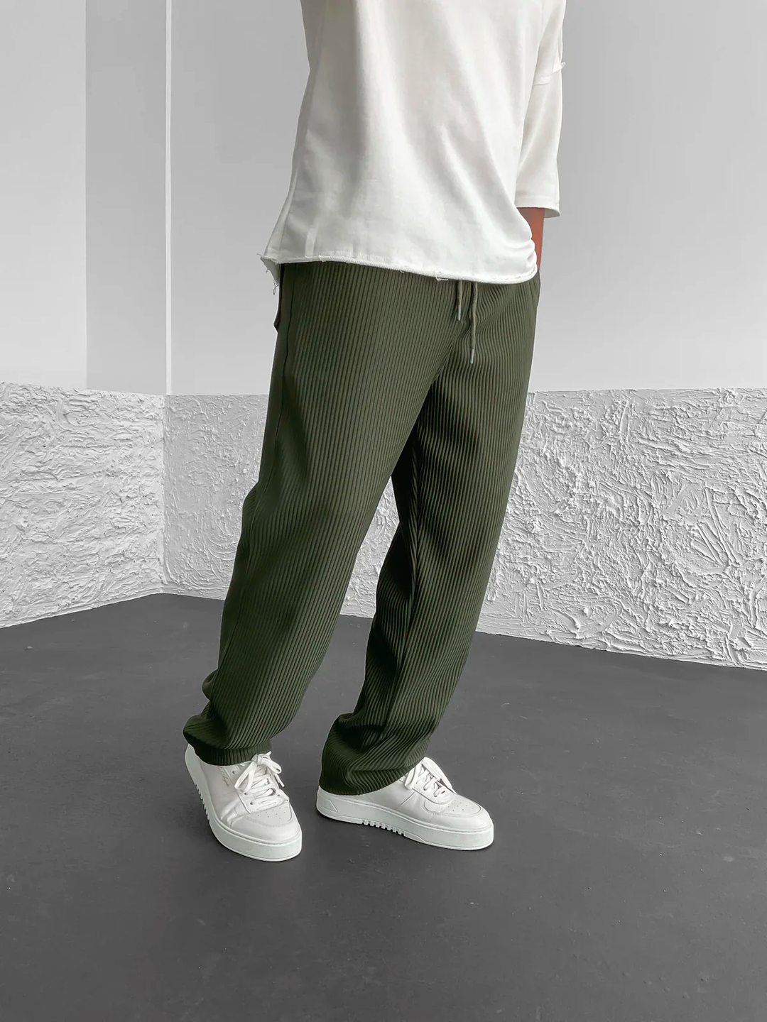 Relaxed Ribbed  Fit Trousers