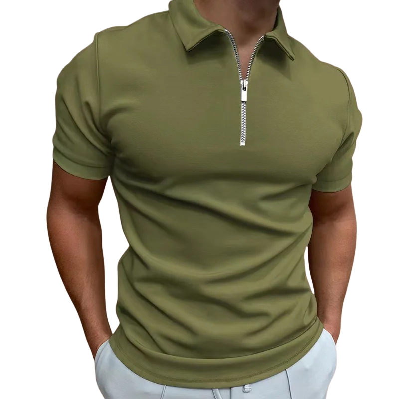 Nate™ | Mid Zip Polo Shirt