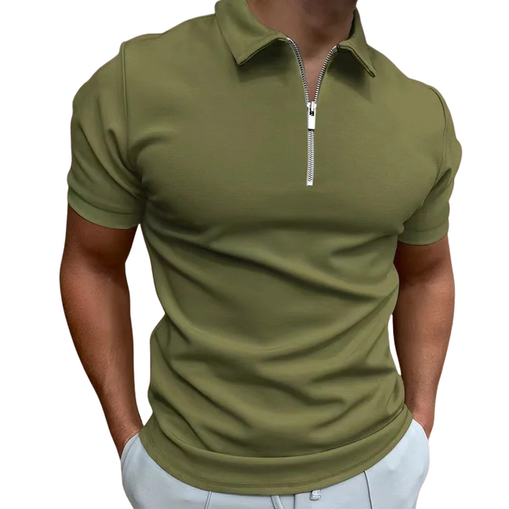 Nate™ | Mid Zip Polo Shirt