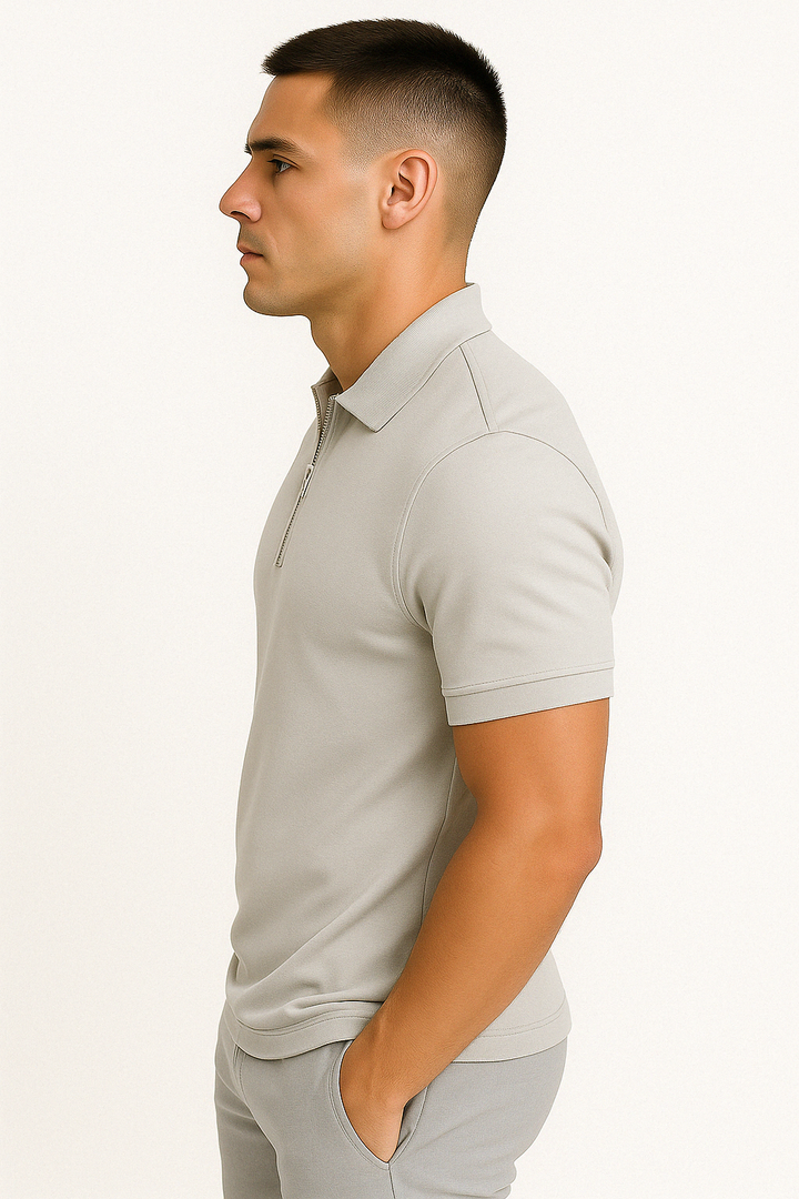 Nate™ | Mid Zip Polo Shirt