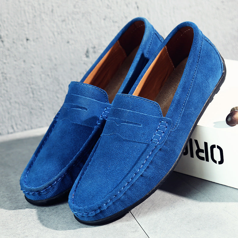 Retro suede men's loafers