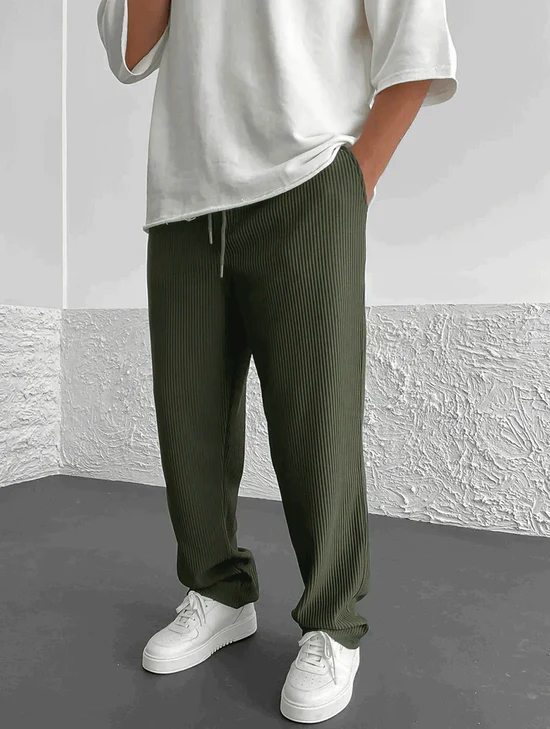 Relaxed Ribbed  Fit Trousers