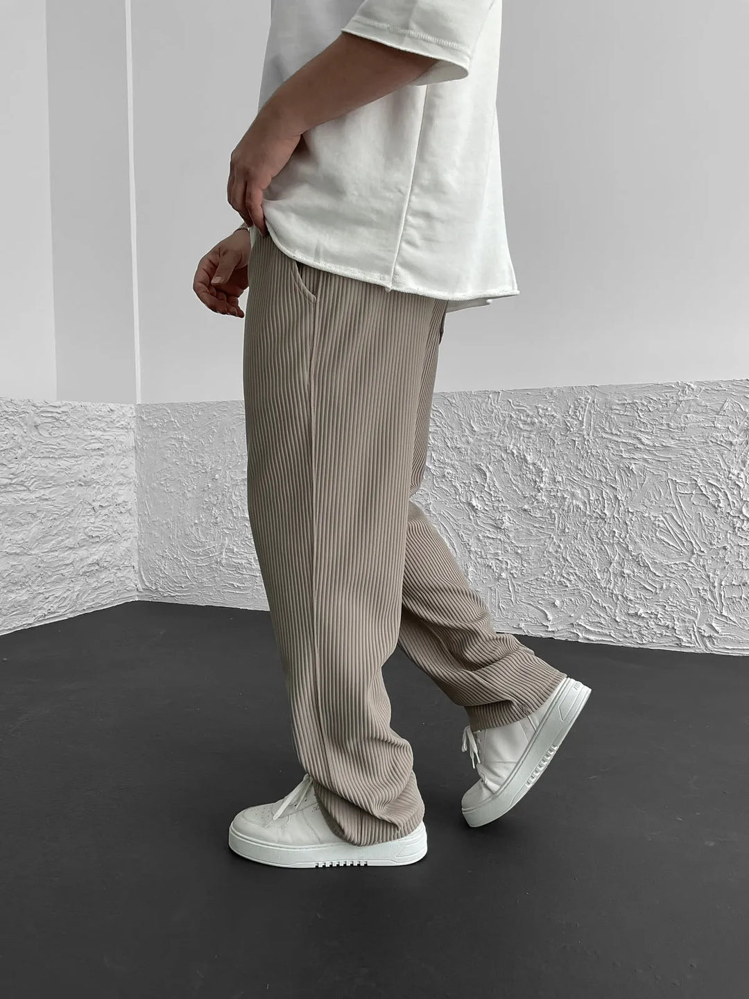 Relaxed Ribbed  Fit Trousers