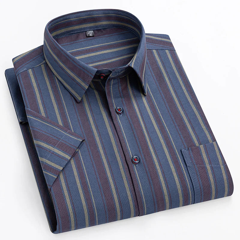 House Of Nate - Cotton shirt with short sleeves
