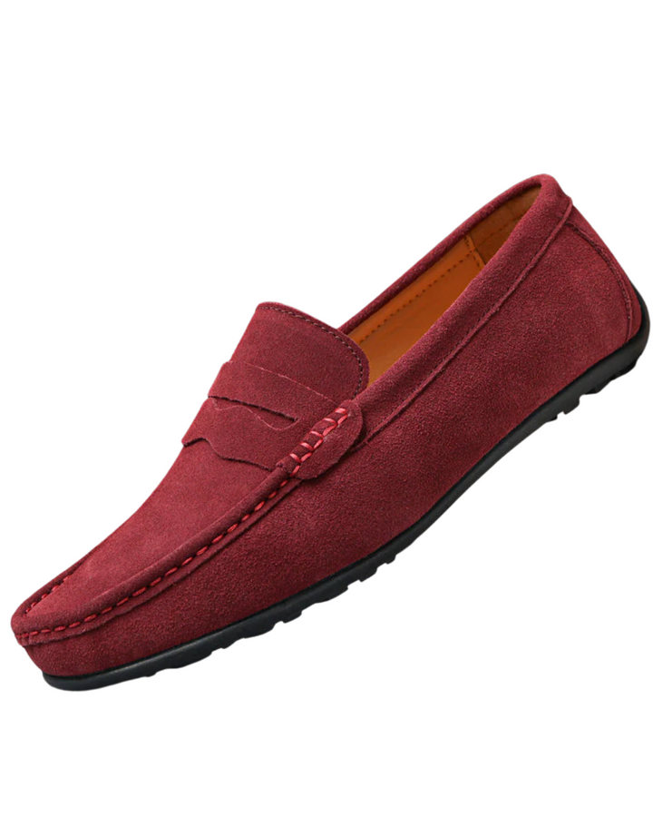 Retro suede men's loafers
