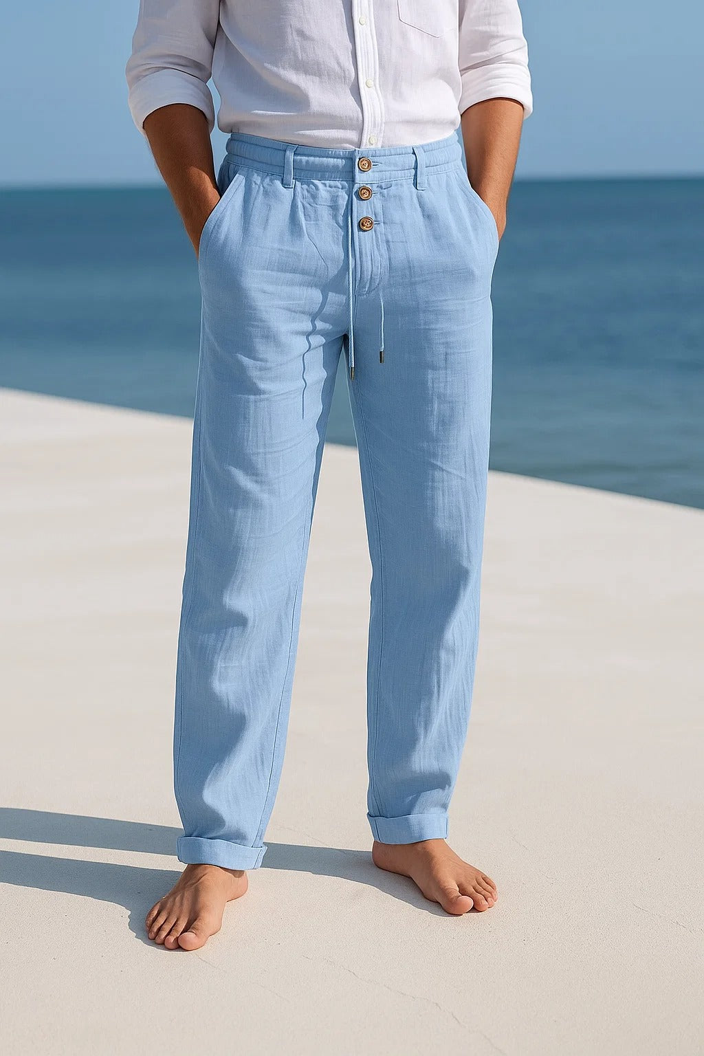 LIGHT LINEN SUMMER TROUSERS