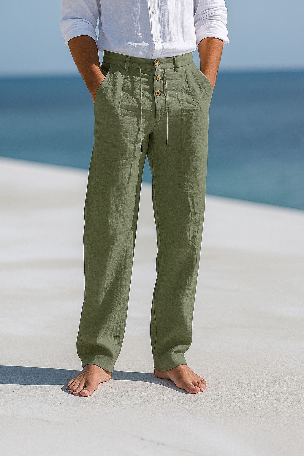 LIGHT LINEN SUMMER TROUSERS