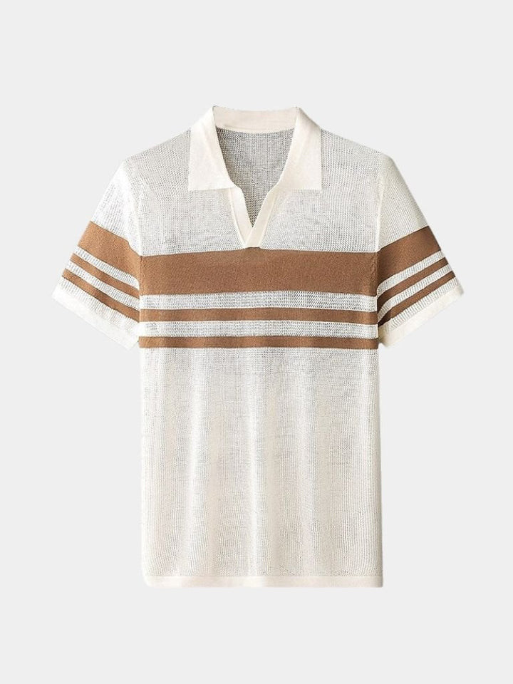 Callum™ | Caramel Textured Polo Shirt