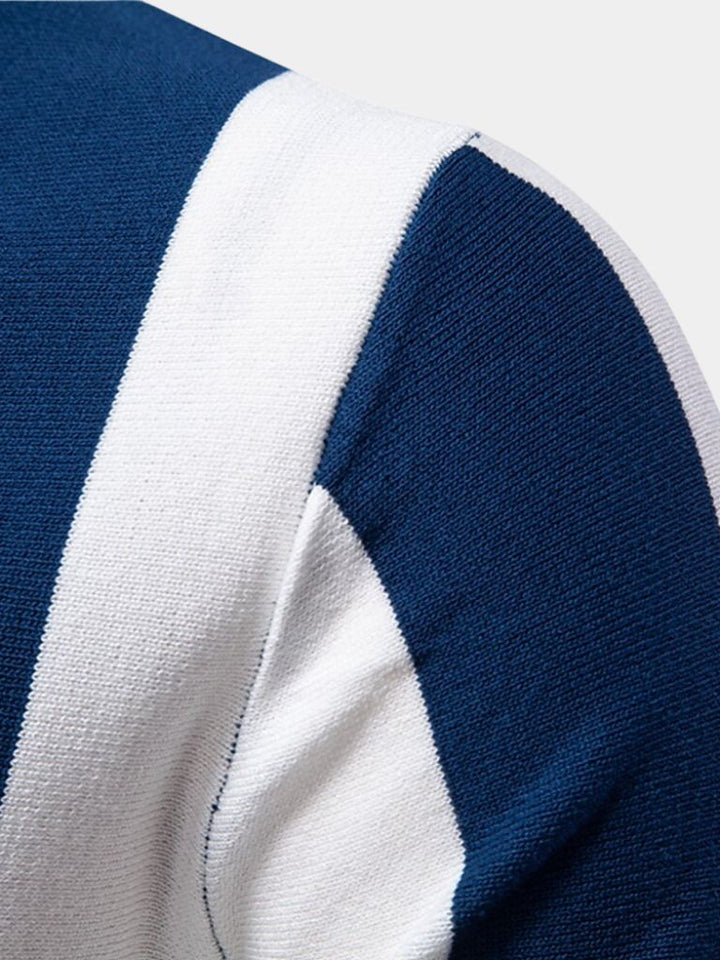 Miles™ | Navy Stripe Polo Shirt