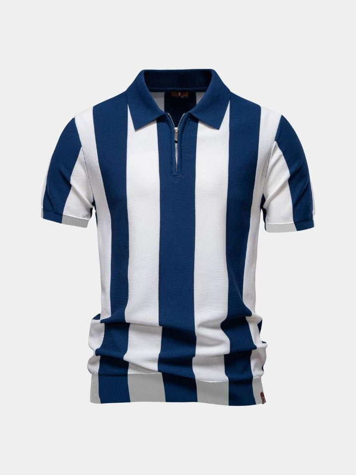 Miles™ | Navy Stripe Polo Shirt